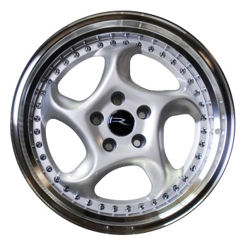 NEW 18  DARE DR F6 ALLOY WHEELS IN SILVER WITH POLISHED DISH WITH DEEPER 9 5  REARS